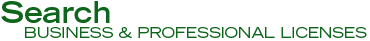 Search Business & Professional Licenses